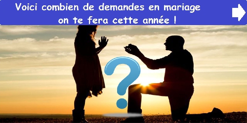 Voici combien de demandes en mariage on te fera cette année !