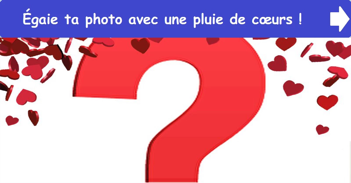 Égaie ta photo avec une pluie de cœurs !