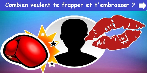 Combien veulent te frapper et t'embrasser ?