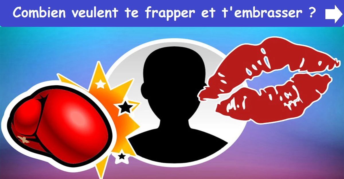 Combien veulent te frapper et t'embrasser ?