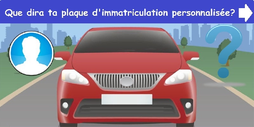 Que dira ta plaque d'immatriculation personnalisée?