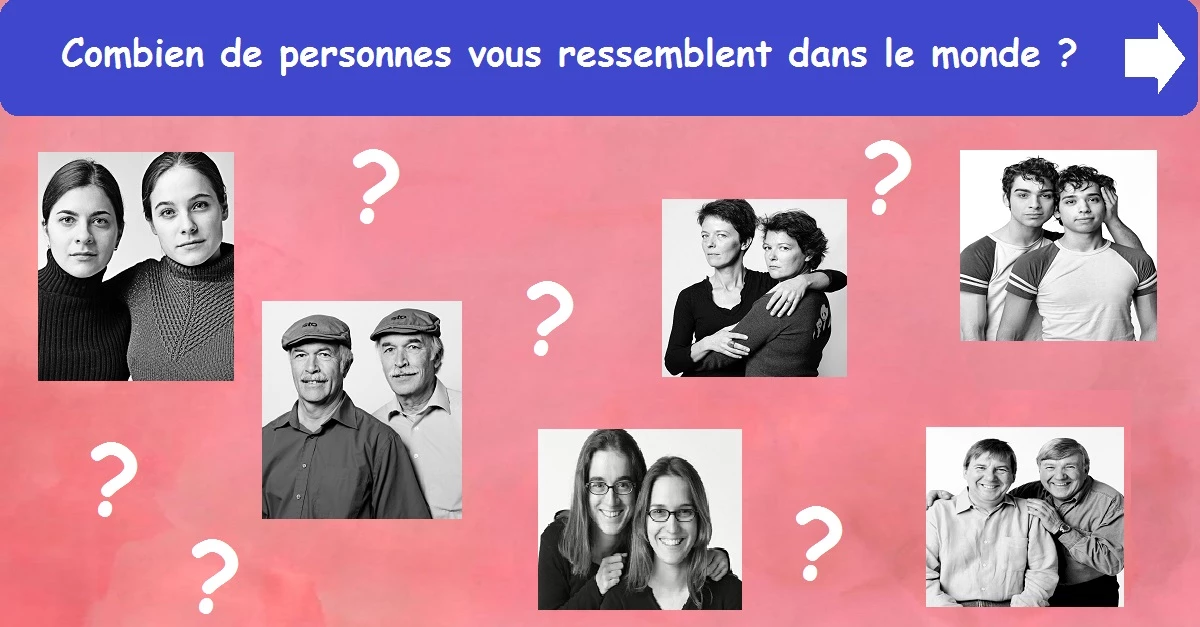 Combien de personnes vous ressemblent dans le monde?