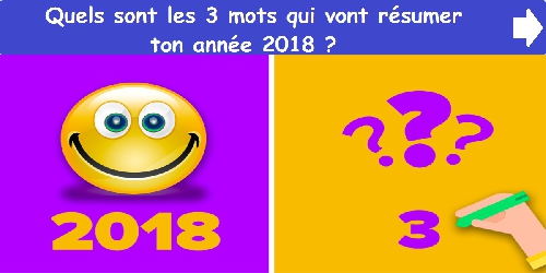 Quels sont les 3 mots qui vont résumer ton année ?