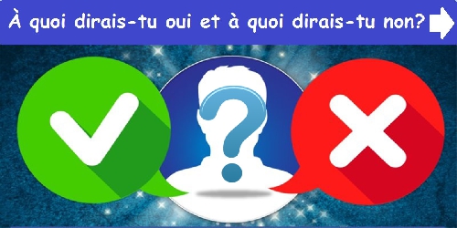 À quoi dirais-tu oui et à quoi dirais-tu non?