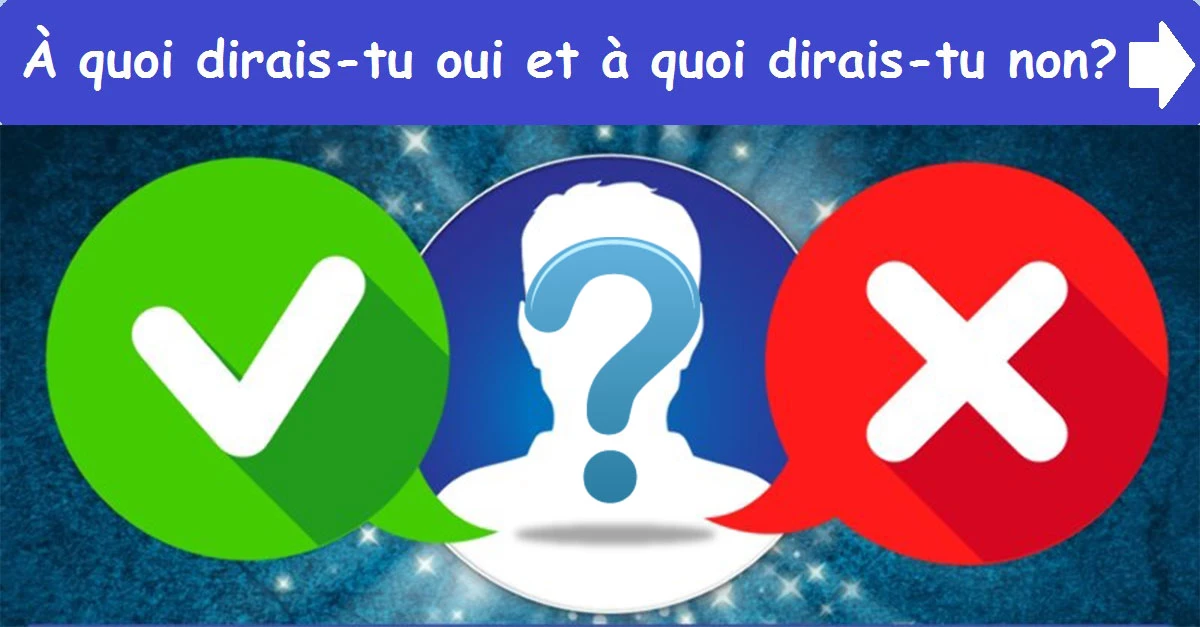 À quoi dirais-tu oui et à quoi dirais-tu non?
