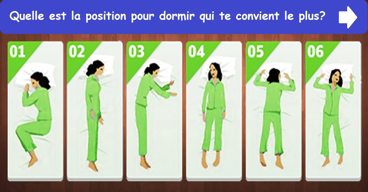 Quelle est la position pour dormir qui te convient le plus?