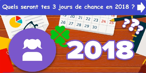 Quels seront tes 3 jours de chance cette année ?