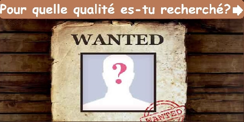 Pour quelle qualité es-tu recherché?